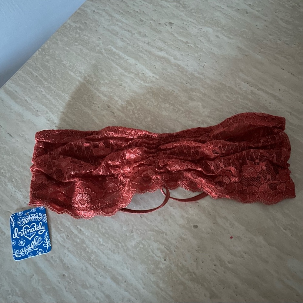 Intimately Free People Lace Bandeau Bra in Terracotta, Women’s S